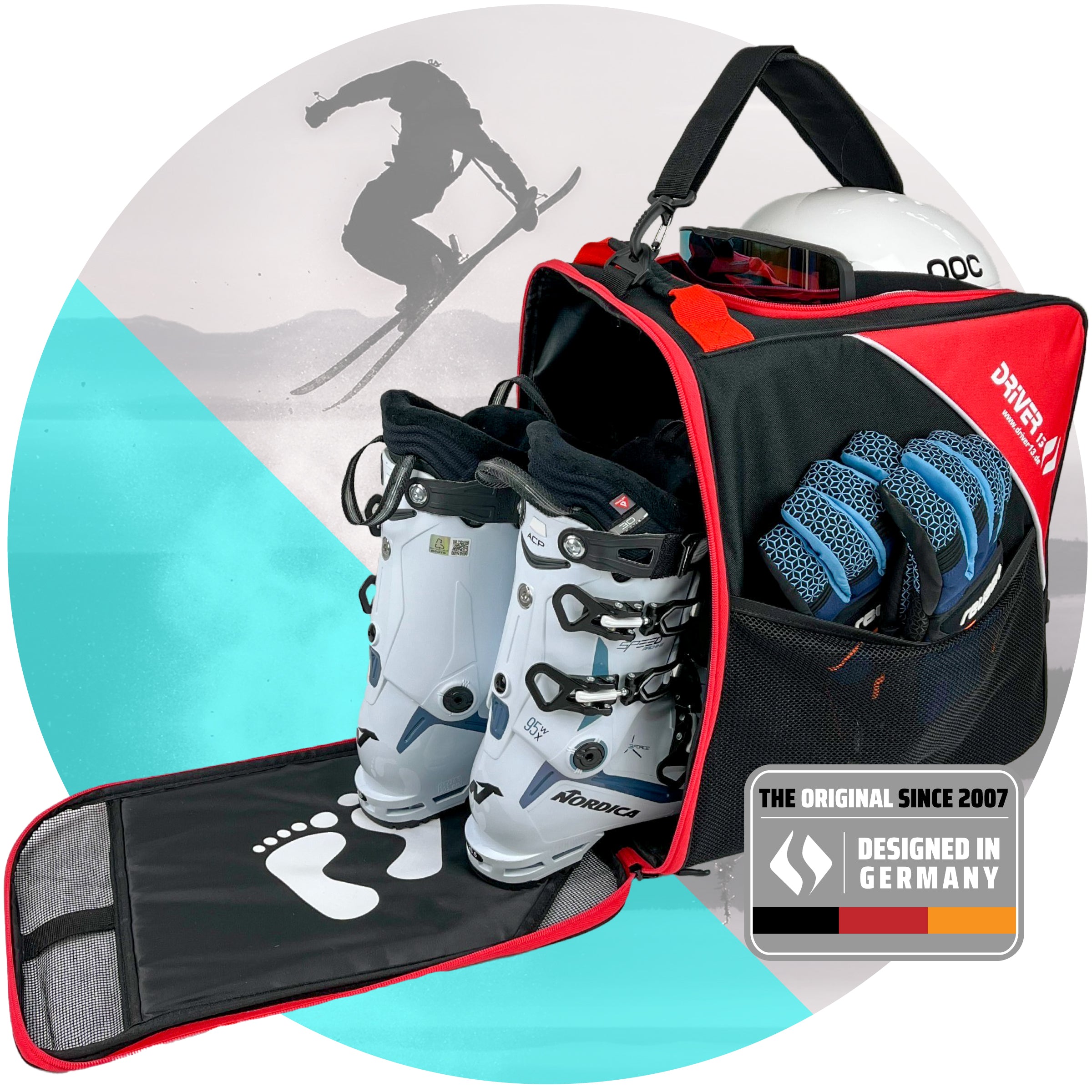 Skischuhtasche Skistiefeltasche mit Helmfach für Hart Skischuhtasche Skistiefeltasche mit Helmfach für Hart