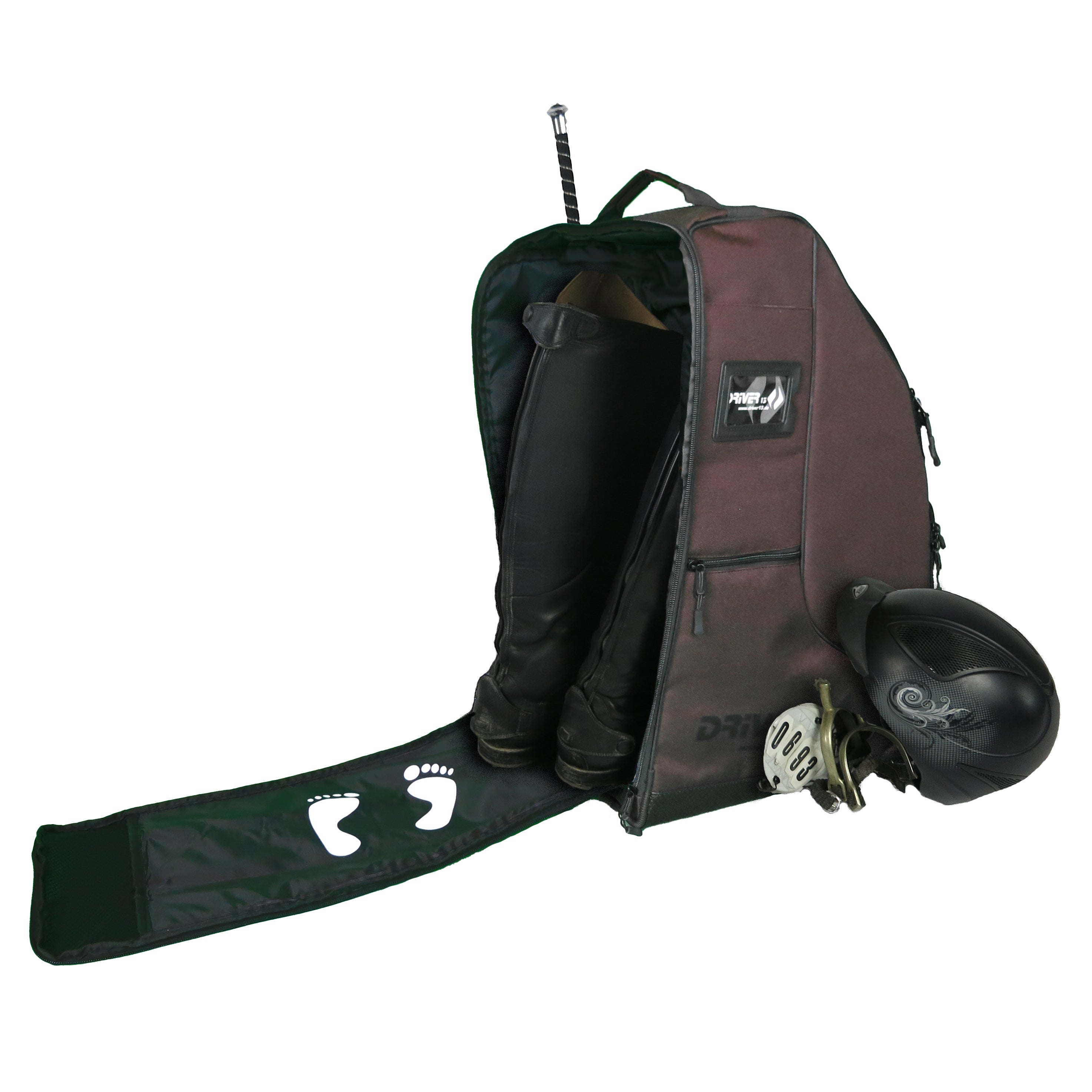 Riding boot backpack Deluxe brown