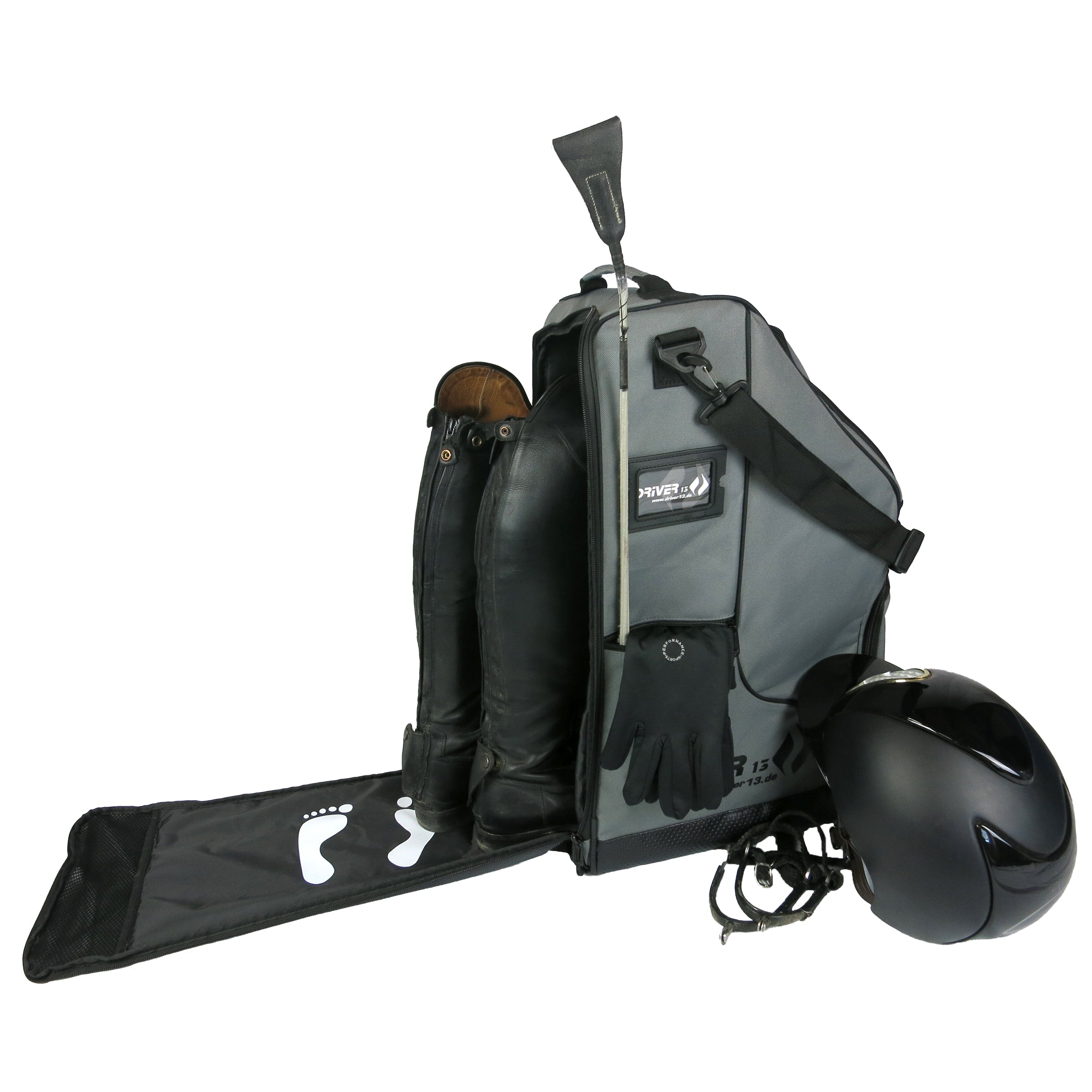 Riding boot bag Deluxe grey