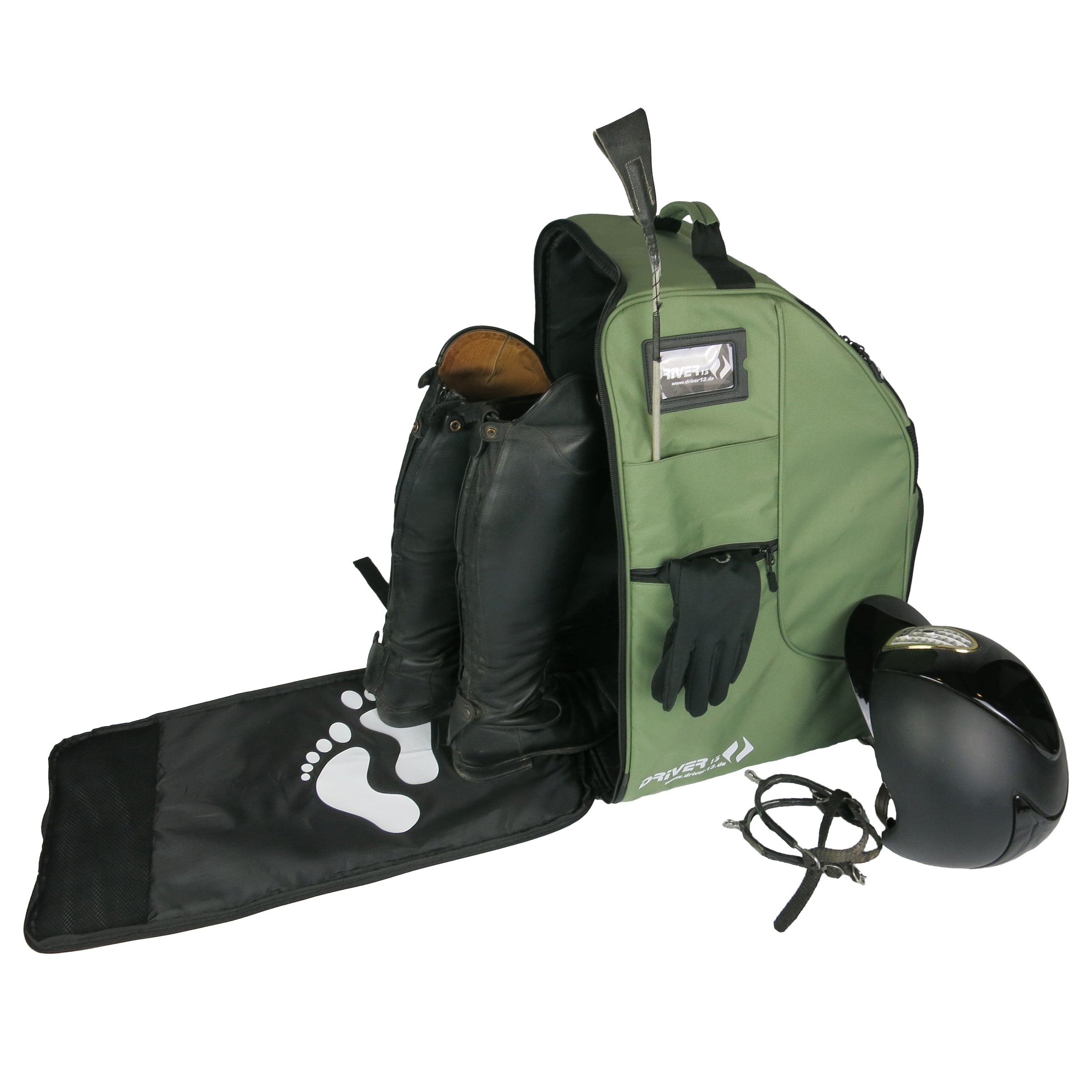 Riding boot backpack Deluxe Georgian-Khaki