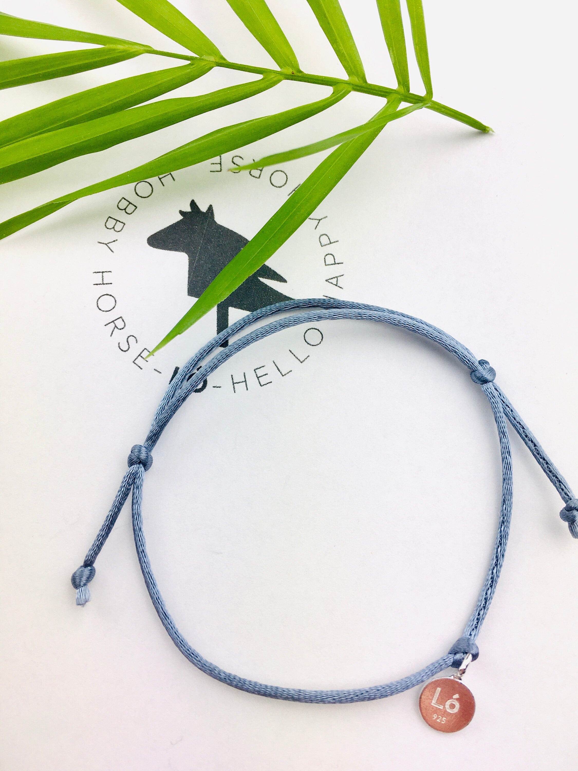 LÓ HobbyHorse Bracelet / Satin / Silver Pendant - 925 / Lucky Bracelet / Friendship Bracelet / Wish Bracelet