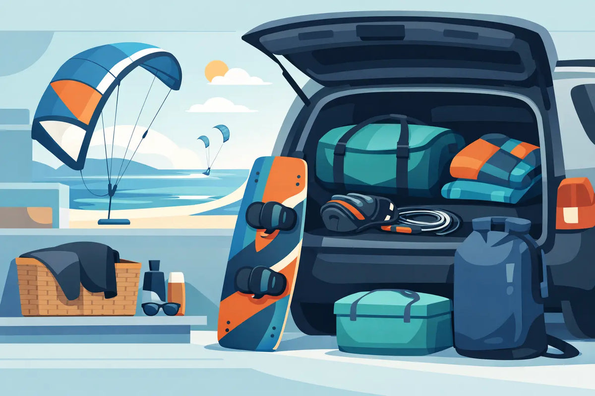 Kitesurf Ausrüstung trocken verstauen im Alltag
