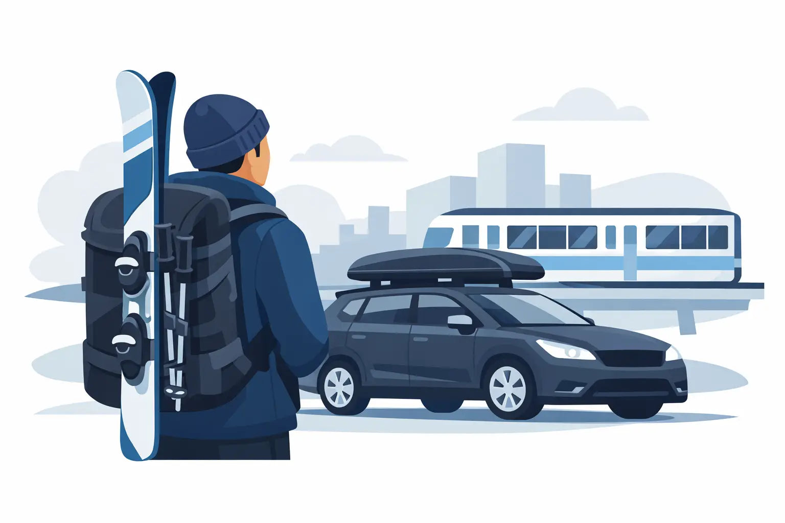 Guide für Skiausrüstung Transport im Alltag