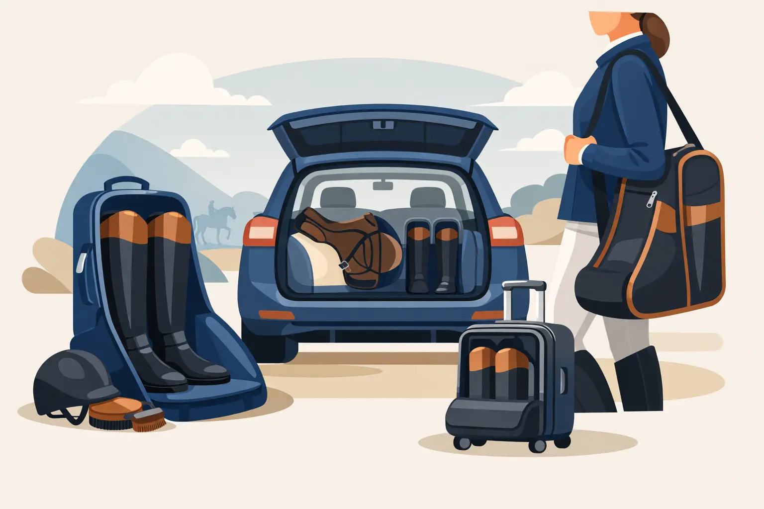 Wie transportiert man Reitstiefel richtig?