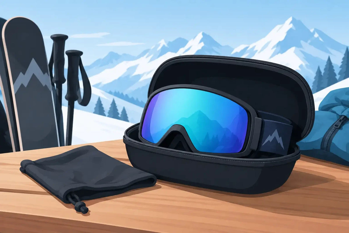 Skibrille kratzfrei unterwegs aufbewahren
