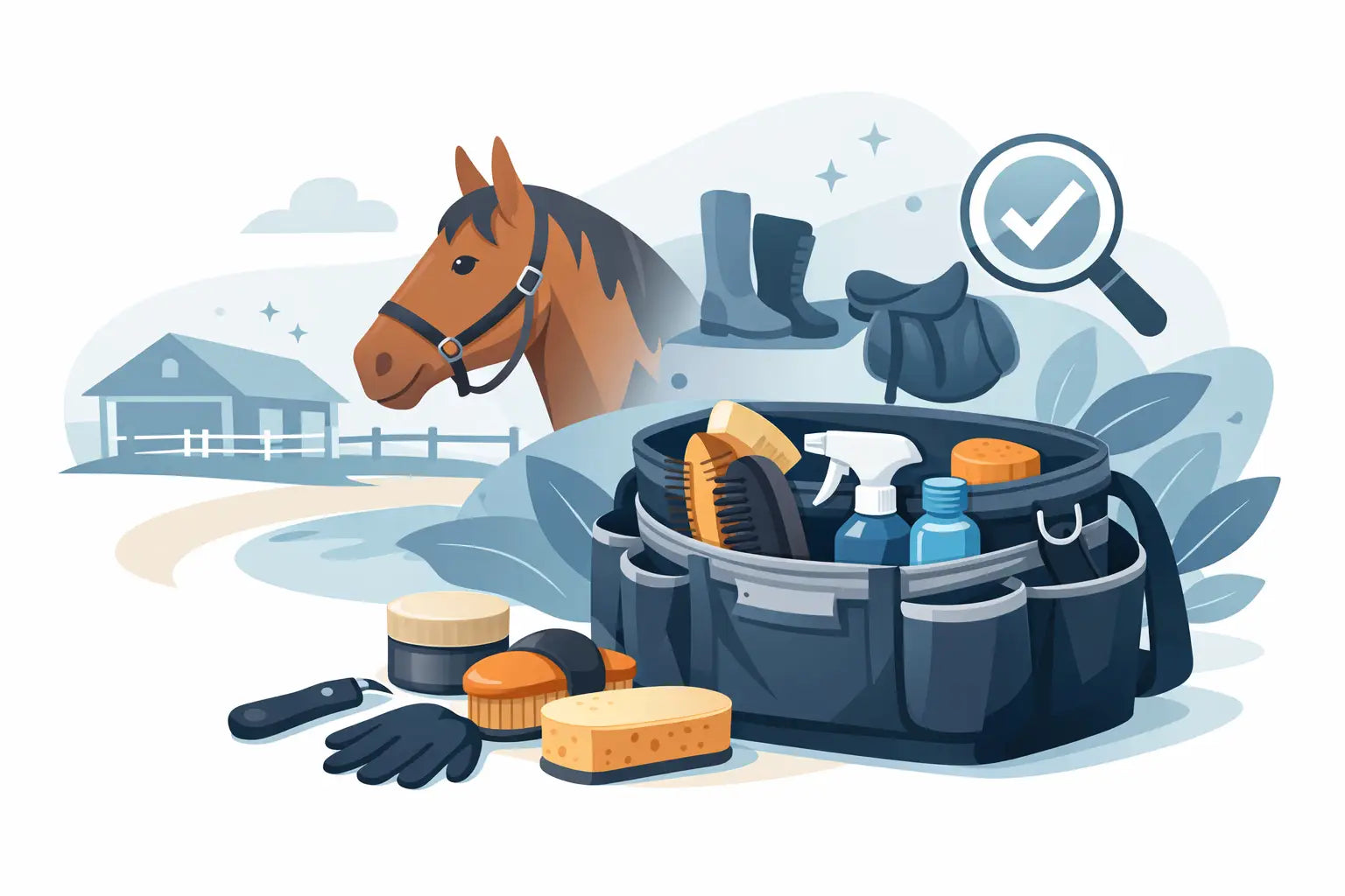Putztasche Reiten groß richtig wählen