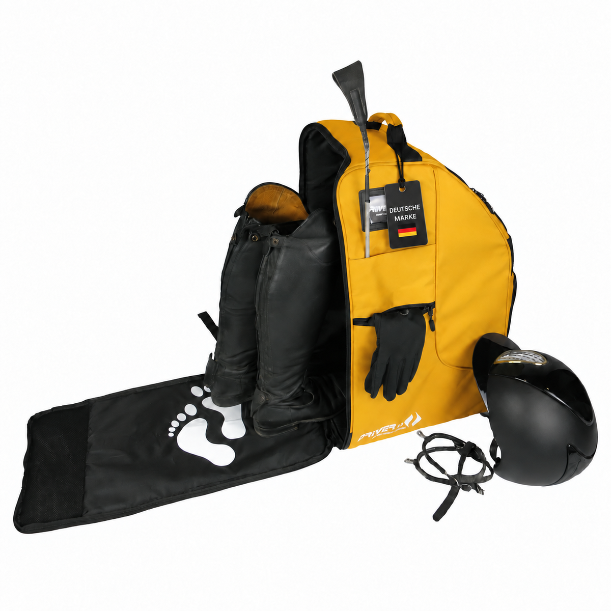 Reitstiefelrucksack Deluxe Orange-Chill