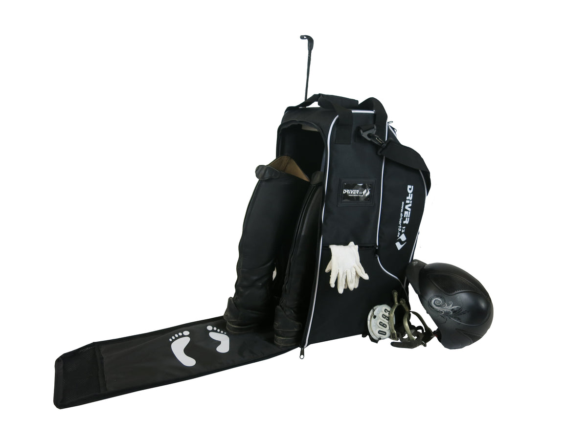 Driver13 Reitstiefeltasche mit Standmatte und Reithelm