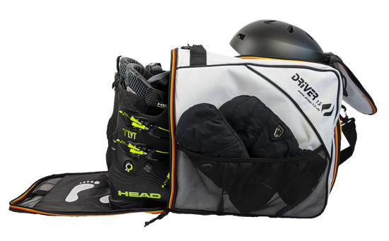Driver13 ski boot bag with helmet compartment white (Germany Edition)