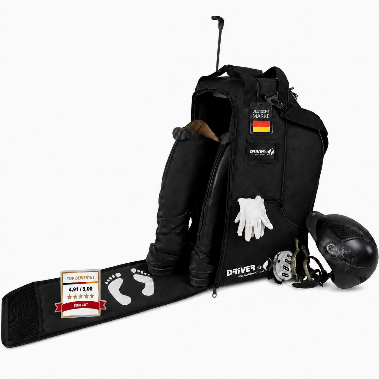 Reitstiefeltasche Deluxe schwarz