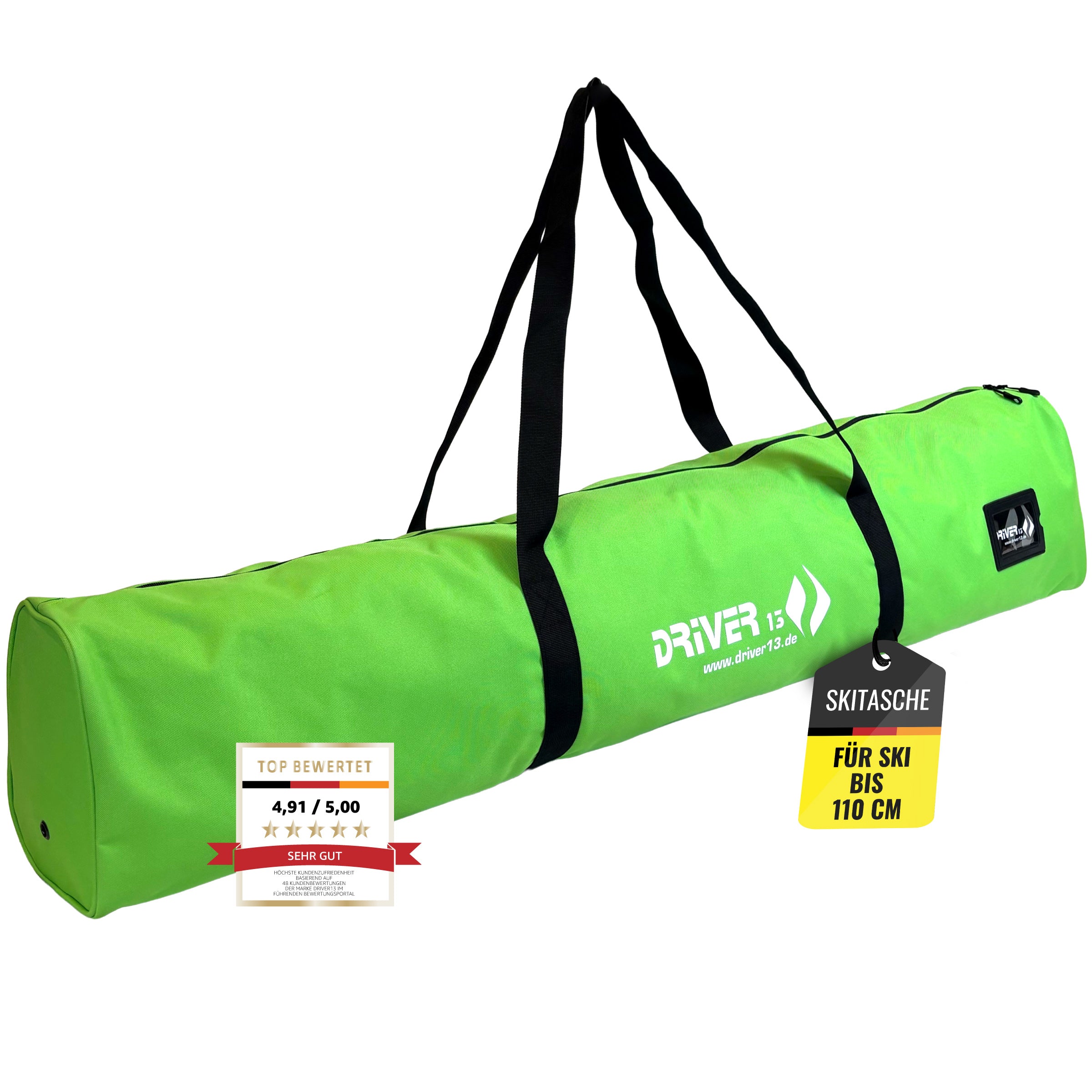 Ski bag 120 cm for children green