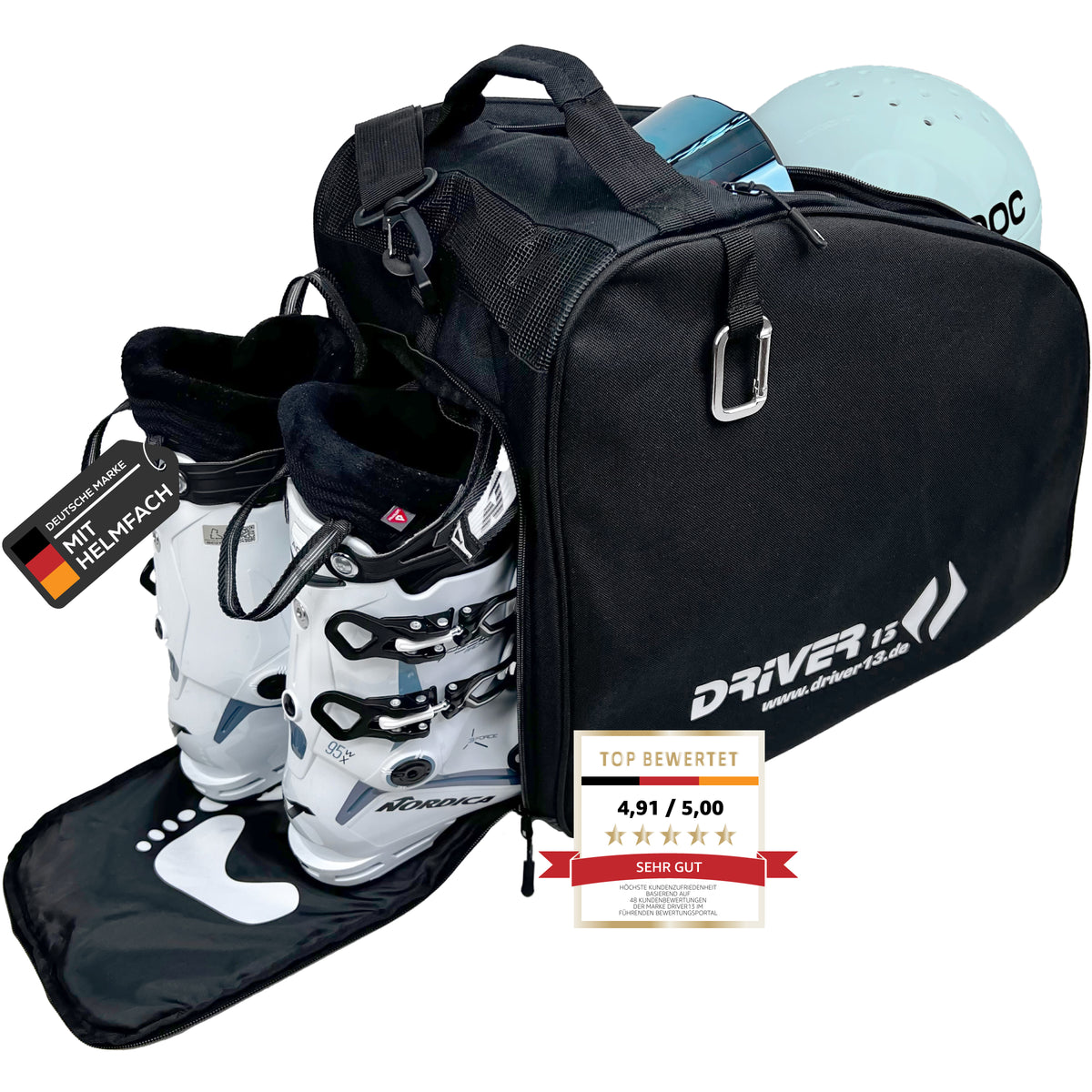 Skistiefeltasche "Bootbag No.03" mit extra Brillenfach und Helmfach