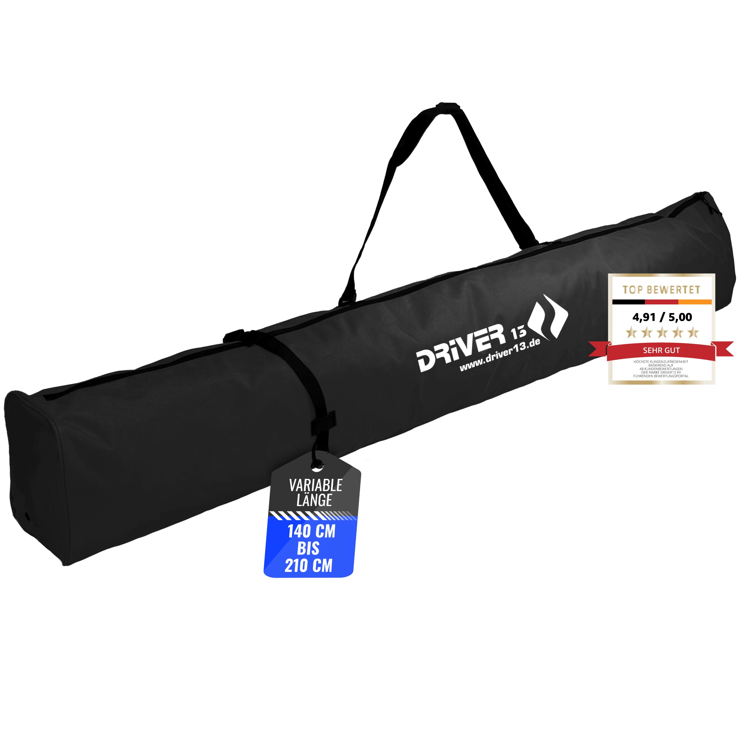Skitasche 140-210 cm schwarz