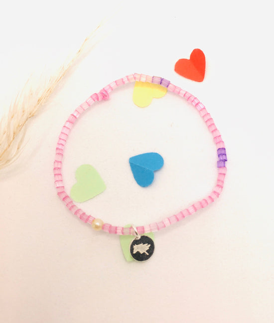 LÓ HobbyHorse glass pearl bracelet / freshwater pearls / 925 silver pendant / lucky bracelet / friendship bracelet