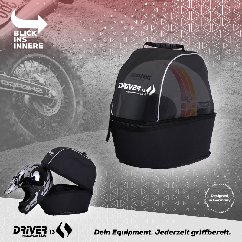 Driver13 ® Helmtasche XL für Motorrad Helm