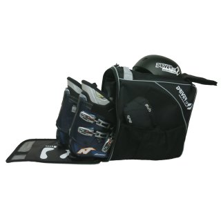 Driver13 ® Skistiefeltasche mit Helmfach schwarz-grau