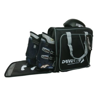 Driver13 Ski boot backpack with helmet compartment black-gray