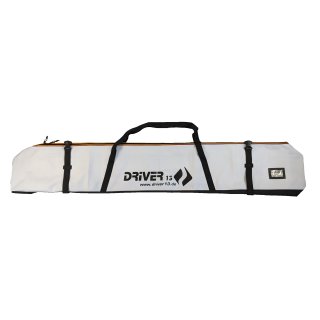 Driver13 Ski bag 185 cm white / Zipper black-red-gold...